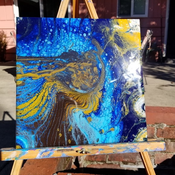 12x12 Paint Pour - Picture 2 of 8
